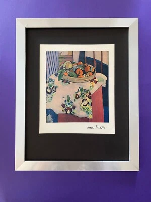 HENRI MATISSE + VINTAGE 1948 LINDA IMPRESSÃO ASSINADA + EMOLDURADA + COMPRE AGORA!! - Imagem 1 de 3