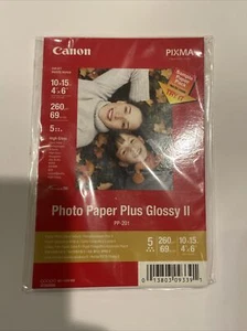 Canon Photo Paper Plus Glossy II 10X15cm 4”X6” PP-201 - Picture 1 of 4