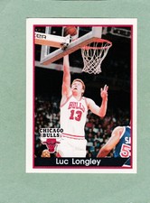 LUC LONGLEY CHICAGO BULLS  PANINI '94-'95 BASKETBALL STICKER #32