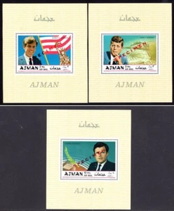 Ajman Michel #Block 122A-124A VF MNH 1969 Kennedy Brothers Specimen Sheets - Picture 1 of 1