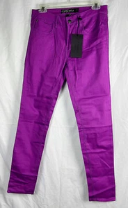 NUEVO NUEVO CON ETIQUETAS Pantalones de mezclilla Lip Service púrpura ajustados rockeros elásticos sarga de algodón 28 - Imagen 1 de 2