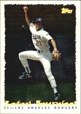 1995 Topps Cyberstats Los Angeles Dodgers Baseball Card #394 Rafael Bournigal