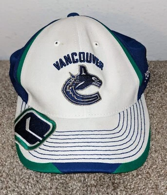 Vancouver Canucks Reebok NHL Piped Bill Hockey Cap Hat Small/ Medium NWOT - Image 1 of 4