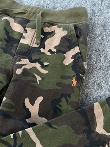 Polo Ralph Lauren Boys Green Multi Camo Fleece Jogger Pants - Picture 1 of 7
