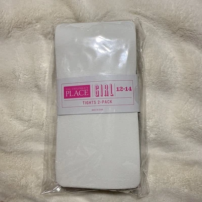 Girls The Children’s Place Tight 2 Pack Black and White Size 12-14 NWT - Image 1 of 2