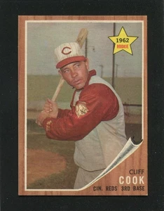 #41 CLIFF COOK, Reds - 1962 Topps: EX-MT+, pack fresh, good gloss 220584e - Picture 1 of 3