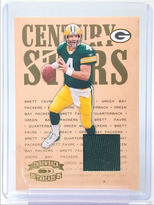 BRETT FAVRE 2005 DONRUSS THROWBACK CENTURY STARS PATCH GOLD /100 Q0902 - Image 1 of 2