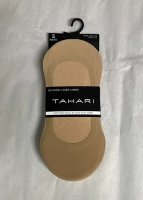 New Tahari Socks Women’s 5 Pairs Liners Socks Tan Low Cut No Show Casual Preppy - Image 1 of 4