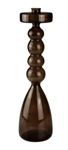 Kerzenhalter im 2er Set Glas 25 cm braun Stabkerzen Halter Kerzenständer Kerze - Bild 1 von 2