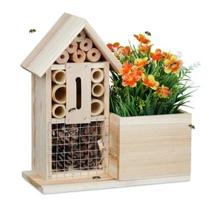 Flowerpot Bee Hotel Insect Hotel Herb Balcony with Nesting Aid 0.73 kg - Picture 1 of 8