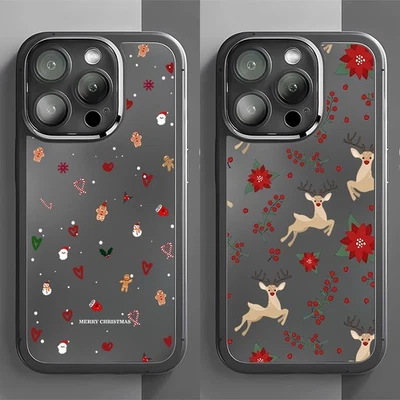 Christmas Case For iPhone 17 16 Pro Max 15 14 13 12 Shockproof Protective Cover - Image 1 of 4