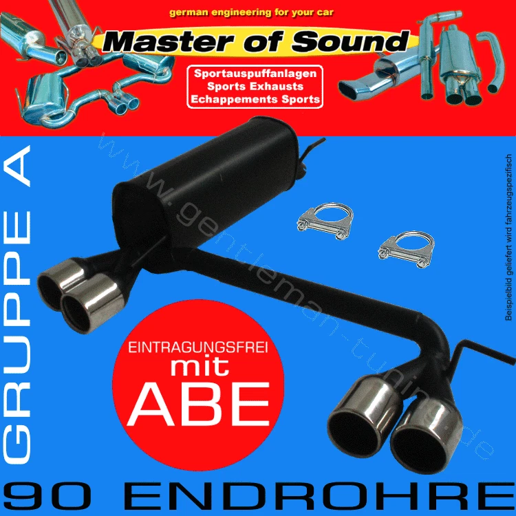 MASTER OF SOUND SPORTAUSPUFF DUPLEX FÜR OPEL CALIBRA 2.0l+16V - Bild 1 von 1