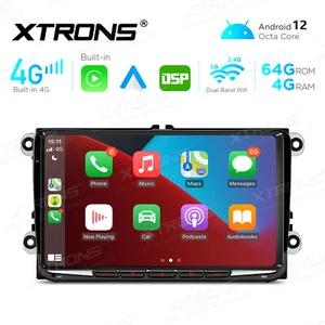 CarPlay Car Stereo GPS 9" Android 12 8Core 4+64GB DSP WiFi 4G For VW/SKODA/SEAT - Picture 1 of 17