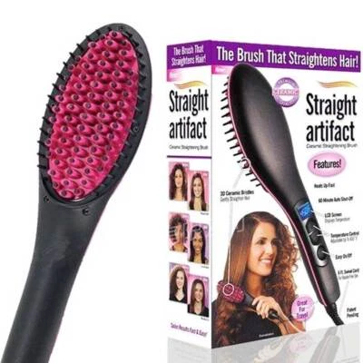 Simply Straight Electric Hair Brush Straightener Ceramic Straightening  AD - Image 1 of 4