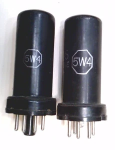 ✅ RCA & Wards~5W4~Rectifiers~Elecronic Tube~Metal VacuumTube~ 2 Tubes - Picture 1 of 4
