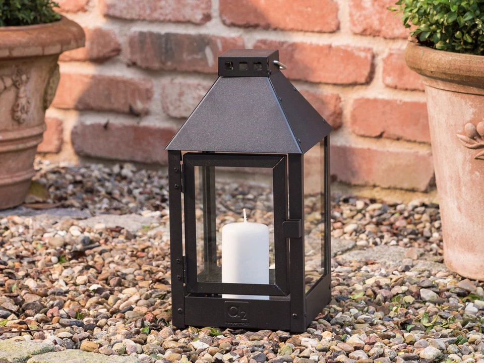 A2 Living all-Weather Lantern Mini Black Weatherproof Metal Outdoor Stainless - Image 1 of 1