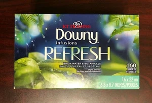 Hojas secadora de ropa refrescante Downy Infusions ~ agua de abedul y productos botánicos ~ 160 quilates - Imagen 1 de 5