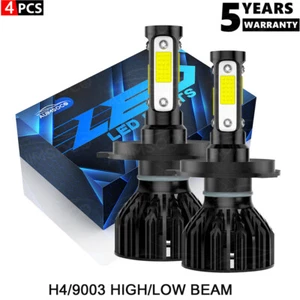 9003 H4 LED Headlight Bulbs Kit 10000W 1000000LM Hi/Lo Beam Super Bright White - Picture 1 of 12