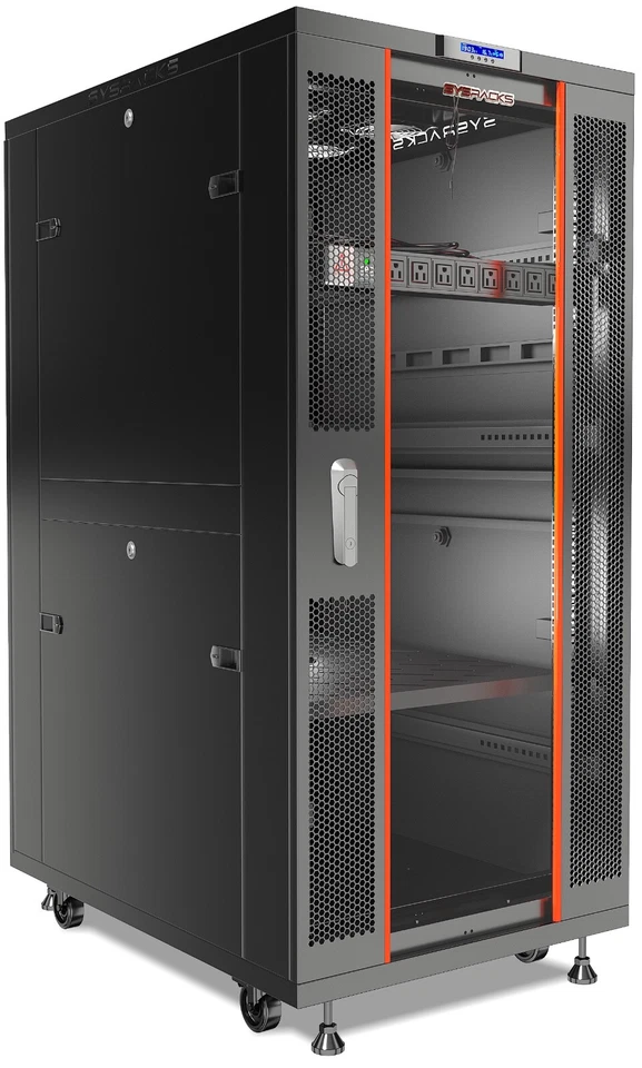 Sysracks 32U 24'' Deep IT Network Data Server Rack Cabinet - Image 1 of 4