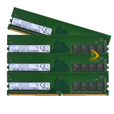 For Samsung 4x 8GB 1RX8 DDR4 2400T PC4-19200mhz 288pin 1.2V Desktop Memory RAM - Image 1 of 4