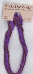 Weeks Dye Works handgefärbte Zahnseide 2331 VIOLETT 5 Meter Kreuzstich Nadelspitze - Bild 1 von 2