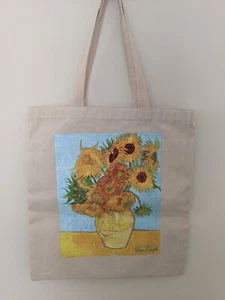 Neu Van Gogh inspiriert sonnenblumengelb Blumen Beuteltasche Tasche Canvas Schultertasche 16" - Bild 1 von 5