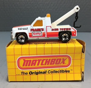 Matchbox GMC Wrecker Tow Truck Frank's Getty 1987 Mint - Picture 1 of 5
