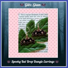 Spooky Bat Drop Dangle Earrings - Free Postage - UK Seller.