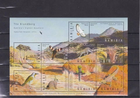 Namibia sheet mnh 2009 animals, bird, leopard, rabbit Cover