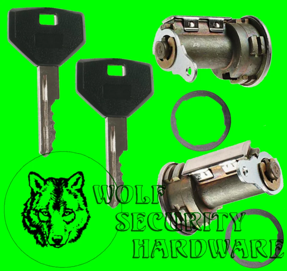 Dodge Ram Outros Porta Chave Fechadura Cilindro Tumbler Conjunto de Par Chave Igual 2 Chaves  - Imagem 1 de 2