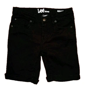 Lee Girls Black Bermuda Shorts Size 6X – Excellent Condition, Casual Denim - Picture 1 of 5