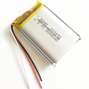 Batería de polímero recargable Lipo 3,7 V 2000 mAh 3 cables para GPS DVD 103450 - Imagen 1 de 5