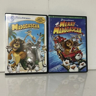 Dreamworks Madagascar DVD Lot Of 2. Madagascar & Merry Madagascar - Image 1 of 4
