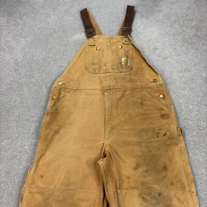 Carhartt Latzhose Erwachsene 38x28 hellbraun Latzhose Bib Double Knee Canvas ... - Bild 1 von 11