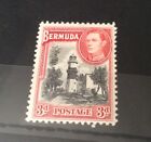 Bermuda  2D Sg 114 Blck And Rose-Red Lightly Hinged. Cat. £50.