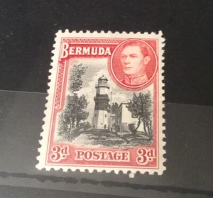 BERMUDA 2d SG 114 Blck and Rose-Red lightly hinged. Cat. £50. - Picture 1 of 1