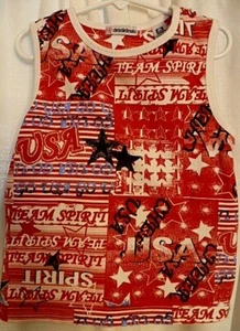 Camiseta sin mangas patriótica para niñas Christie Brooks mediana 10-12 EE. UU. Spirit vintage años 90 - Imagen 1 de 3