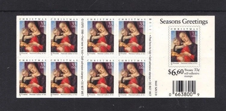Scott #3355a Booklet Pane Fine/ Very Fine MNH Cat. Value $20.00      #fol N - Image 1 of 1