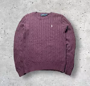 Maglione maglia bambino Ralph Lauren polo viola - look vintage preppy - Foto 1 di 5