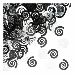 Black Swirls Metallic Confetti - 0.5 Ounce - Picture 1 of 1