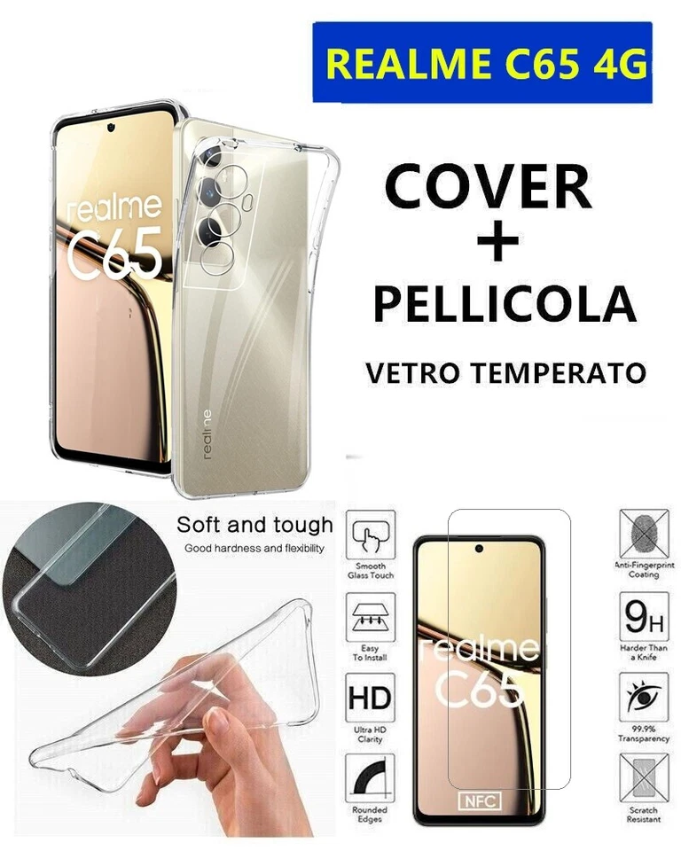 Cover Custodia Silicone TRASPARENTE  pre realme c65 4G - Immagine 1 di 1