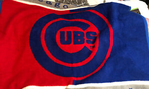 Chicago Cubs Biederlack Blanket 48”x53” - Baseball Used Vintage SEE