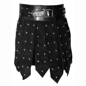 Mens Roman Gladiator War Skirt Medieval Waist Belt for Men Warrior Belt Armor - Picture 1 of 5