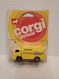 CORGI JUNIORS 74 LEYLAND TERRIER RYDER DELIVERY TRUCK MOC CARDED SEALED BLISTER - Picture 1 of 3