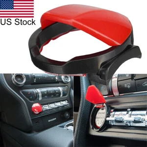 For Ford Mustang 2015-22 1x Red & Black Engine Start/Stop Push Button Cover Trim - Picture 1 of 6