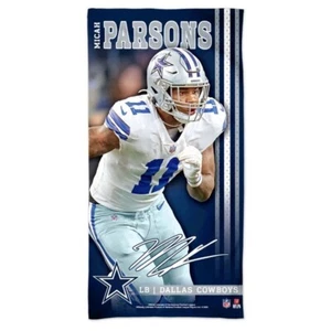 MICAH PARSONS DALLAS COWBOYS BEACH TOWEL 30"X60" COTTON PLUSH NFL - Picture 1 of 1