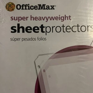 Sheet Protectors OfficeMax 3-Hole Punched Clear 8 1/2" x 11" Package of 50 - Picture 1 of 3