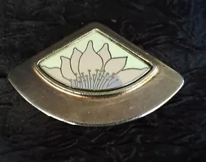 One Vintage Retro Cloisonne Signed Laurel Burch ClipOn Water Lily Replacement - Picture 1 of 2