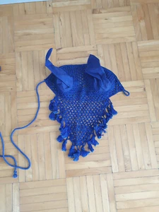 Fliegenohren Fliegenhaube Pferd blau Vollblut Cob - Bild 1 von 1