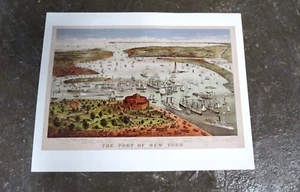 Map Port of New York beautiful copy of 1892 Lithograph 14x11" ready to mat/frame - Picture 1 of 4